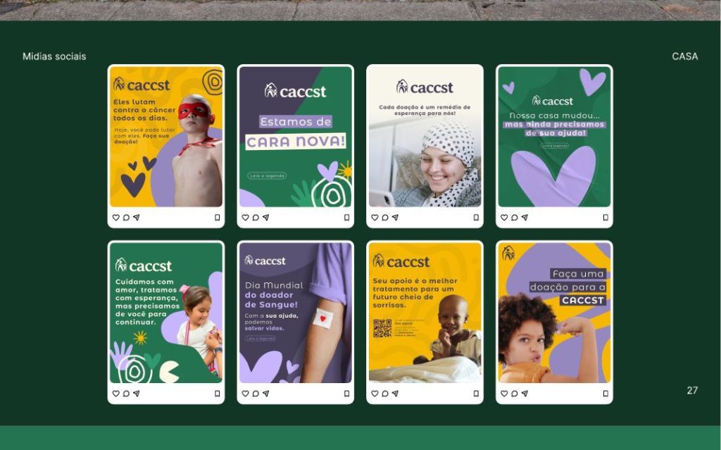 CACCST: conjunto de peças aplicadas sobre fundo verde.