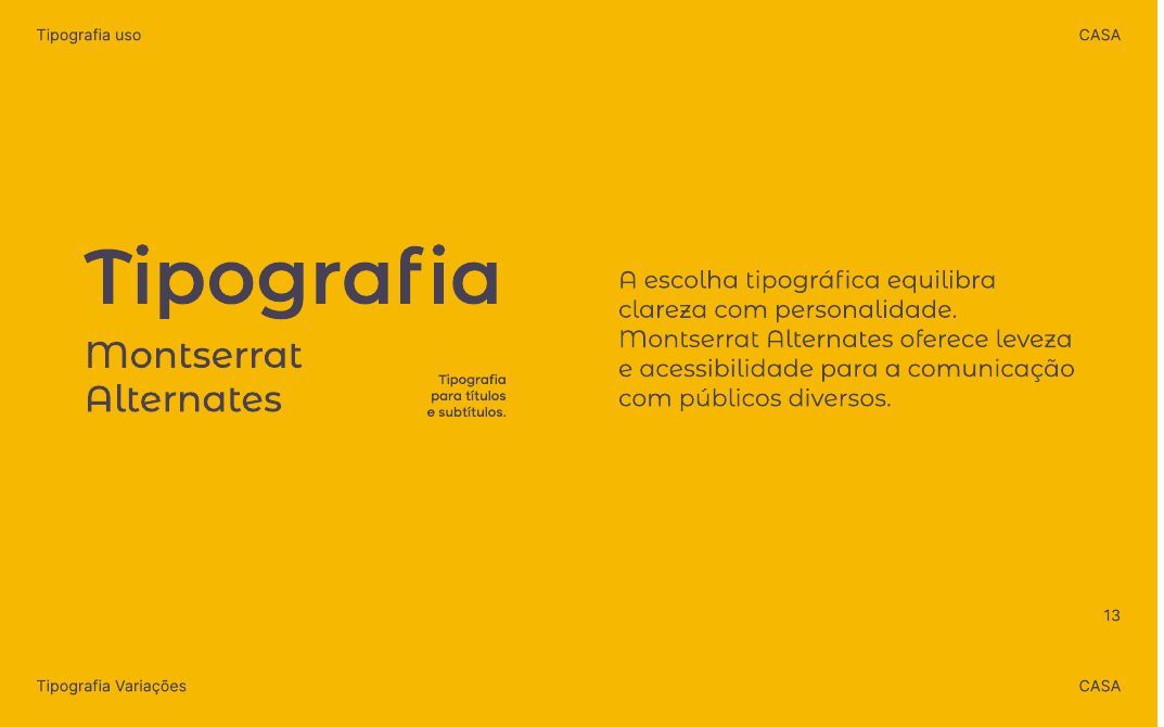 Manual de marca CACCST: página de tipografia.