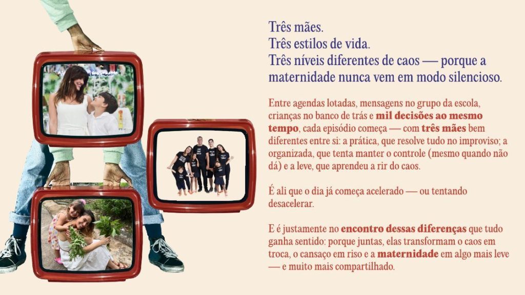 Entre Mães e Memes: página de apresentação do conceito do programa.