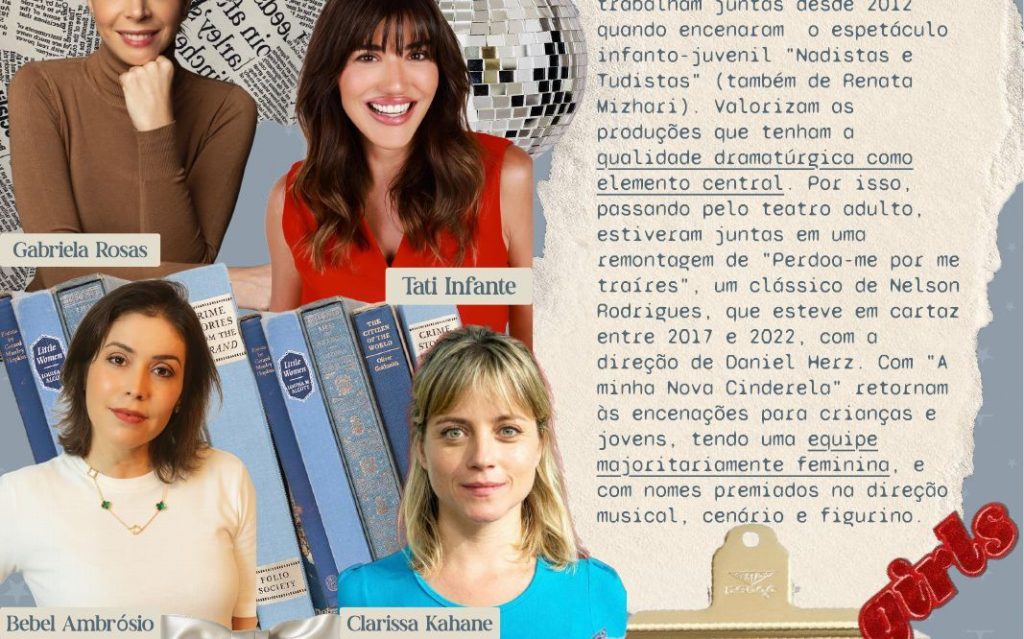 Minha Nova Cinderela: página com a autora e as idealizadoras.