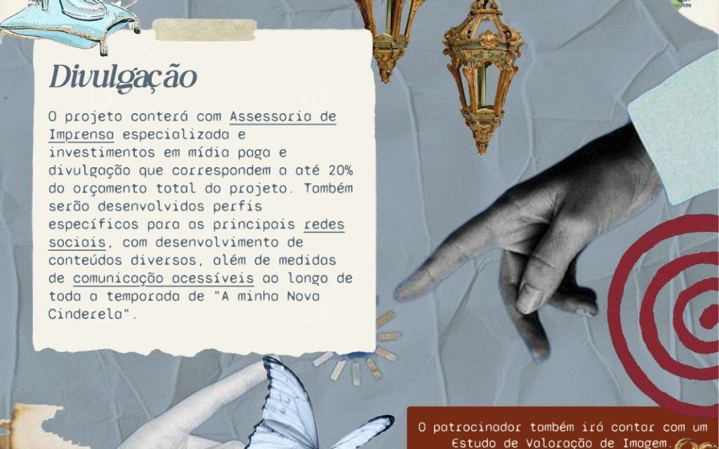 Minha Nova Cinderela: página sobre a divulgação.